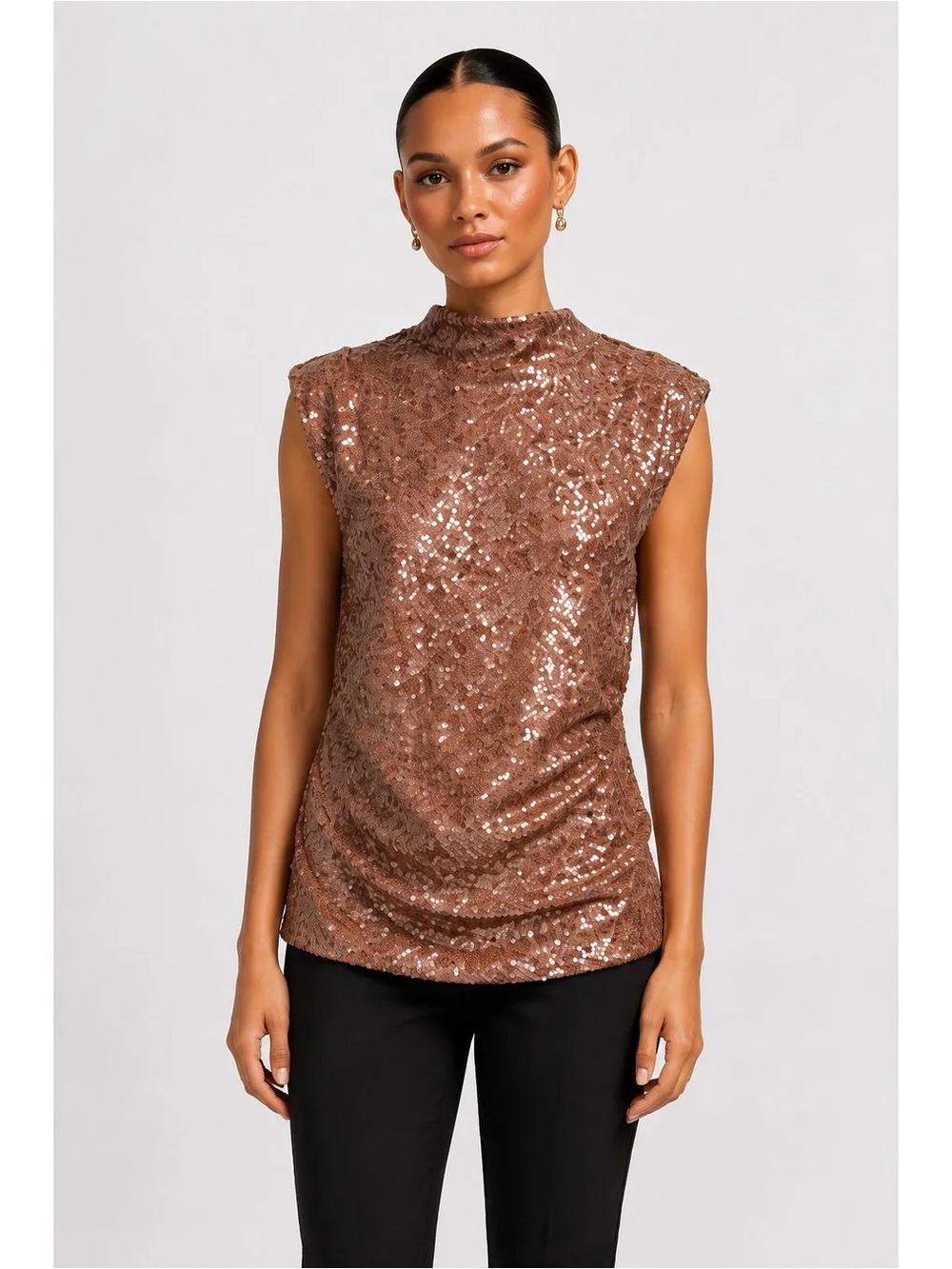Brand New Banana Republic Copper Sequin Blouse Size S
